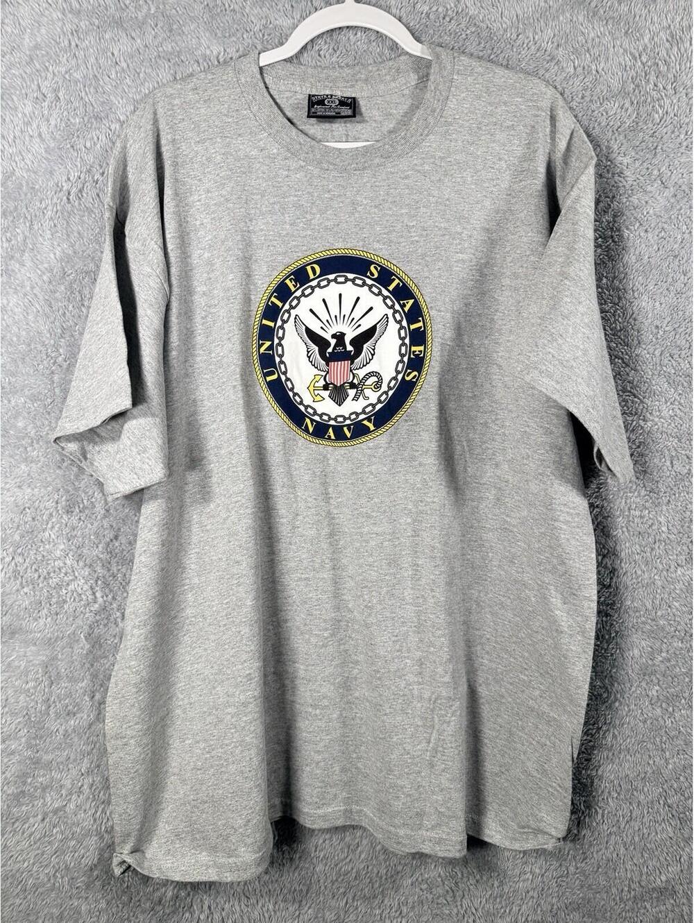 NWT Steve & Barrys US Navy Shirt Mens XXL Heather Gray Vintage Deadstock Tee